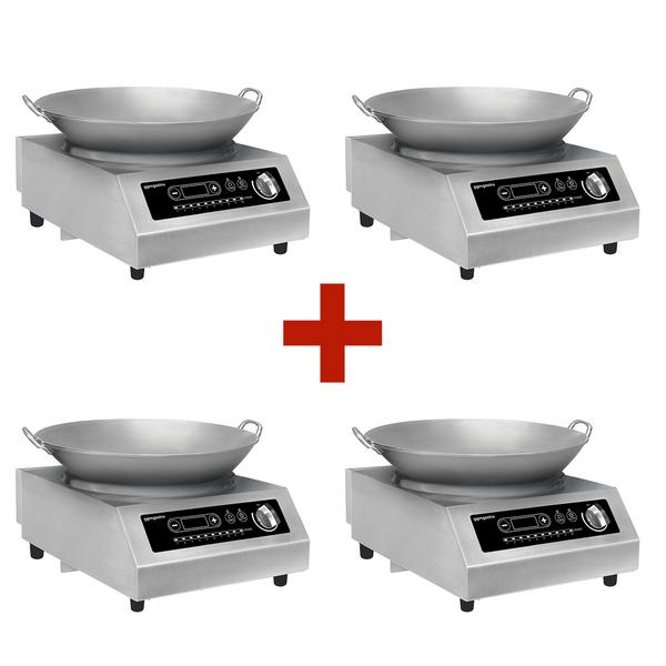 (4 komada) Wok indukcijski štednjak - 3,5 kW - Uklj. WOK