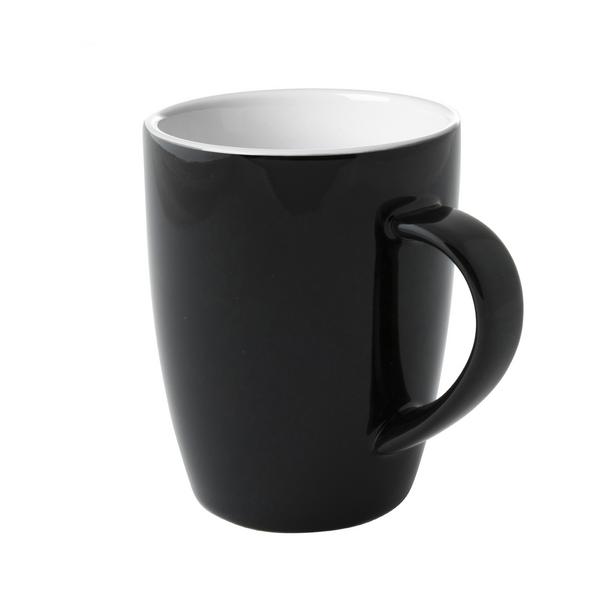 (6 pieces) COLORS - Coffee cup -  180ml - Black