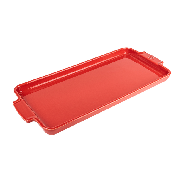 (3 peças) PEUGEOT | APPOLIA - Travessa em cerâmica - Vermelho - 400mm