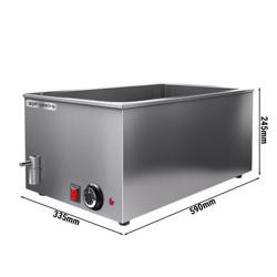 Электрическая водяная баня (Bain-Marie) - 1,2 кВт - для GN 1/1 высотой 150 мм - со сливным краном