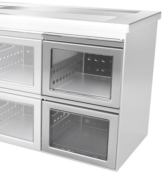 Ladeblok - 540x610x860mm - RVS, teleskopschienen van chroomnikkelstaal, eenvoudig te reinigen, eenvoudige montage - passend voor BRF & BLF - bestaat uit 1/2 en 1/2