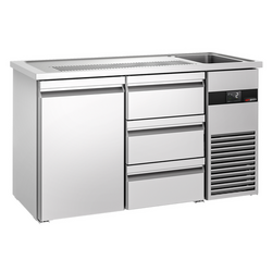 Pivski štand PREMIUM - 1550x700 mm - 1 vrata & 3 ladice