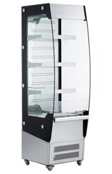 Commercial multideck display fridge - Open front - 494mm - 220L - with 3 shelves - incl. night blind