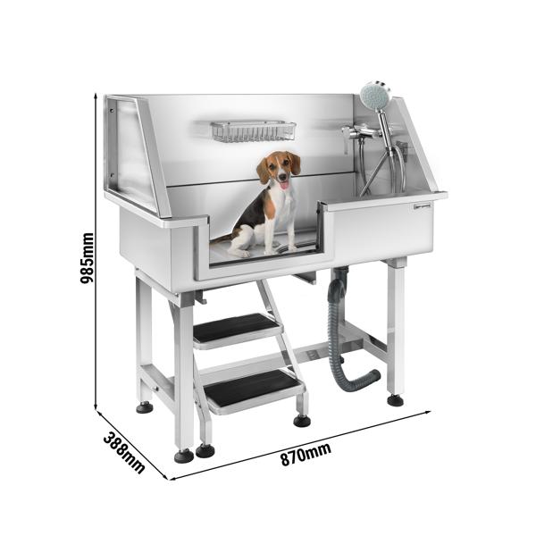 Pet care tub – with stairs, fitting & anti-slip mat