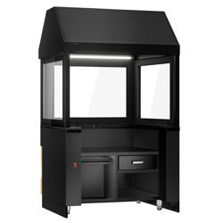 Neutraal element voor houtskool- & gasgrill - 1110x880x2100mm - granieten werkblad - met LED-verlichting