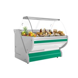 Raft frigorific/pentru carne - 1500 mm - verde - cu lumină pentru carne și panou frontal iluminat