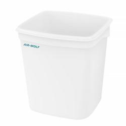 AIR-WOLF | Cestino igienico con coperchio - 8 litri - Plastica ABS - bianco