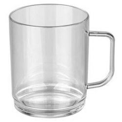 (50 stuks) Polycarbonaat thee / koffiekop, Helder - 250 ml