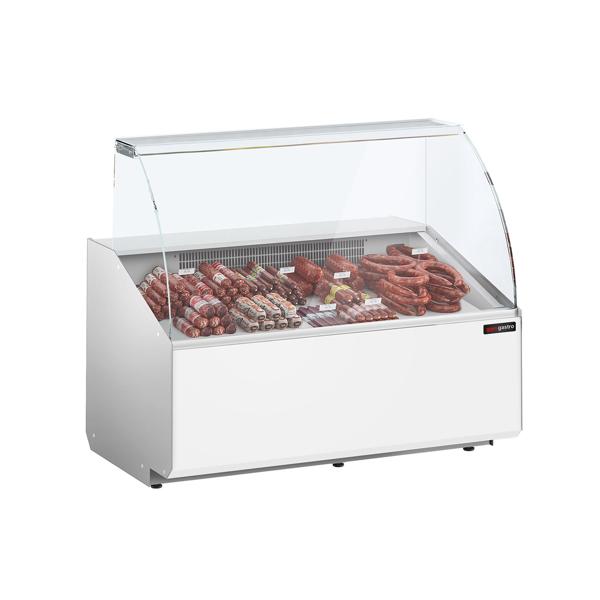 Koeltoonbank - 1256x979mm - 262 liter - front wit - rechte ruit