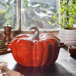 STAUB | Pumpkin Cocotte Enamelled Cast Iron Casserole Dish – Ø 240 mm – Cinnamon