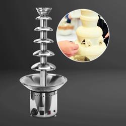 Fontana di cioccolato PROFESSIONALE - 200W riscaldamento + 100W motore - 6 livelli - Capacità max 8kg - Altezza 840mm - Ø370mm