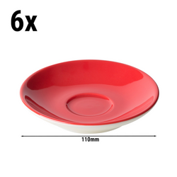 (1 db) BART COLOUR CAFE - Eszpresszó csészealj - Ø 11 cm - Piros