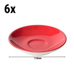 (6 pcs) BART COLOUR CAFE - Espresso saucers - Ø110mm - Red