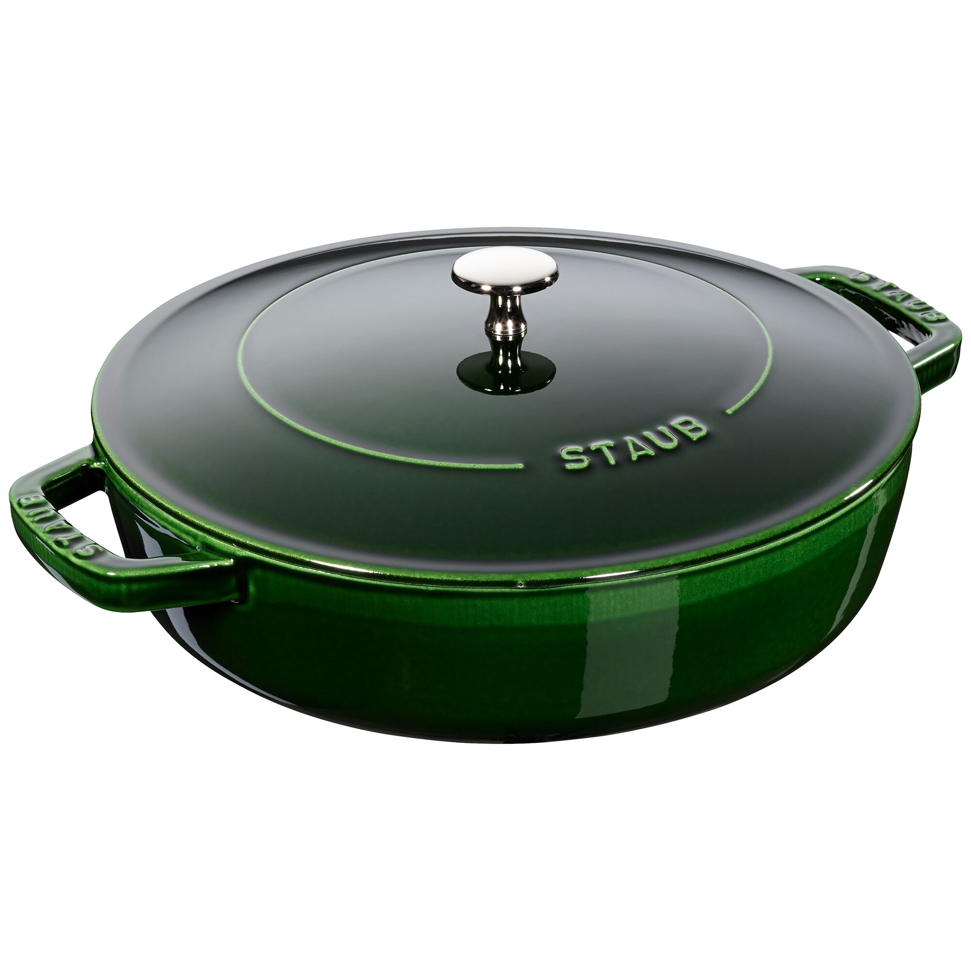 STAUB | BRAISERS - Cocotte avec Chistera Drop-Structure - 280mm - Fonte - Vert Basilic	
