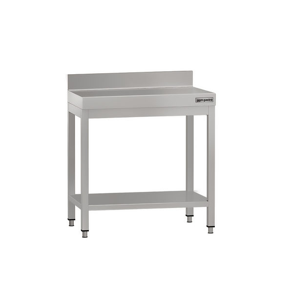 Paslanmaz Çelik Çalışma Tezgahı  ECO -600x700mm -  Alt Raflı, Sırtlı