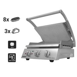 ROBAND | Contactgrill | Hamburger grill - 3.1 kW - bovenzijde Gegroefd & onderzijde Glad - Grilloppervlak: 500x275mm
