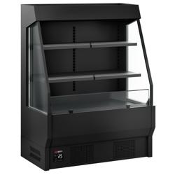 Commercial wall-mounted refrigerated display shelving - 1220 mm - 300 litres - with 2 shelves