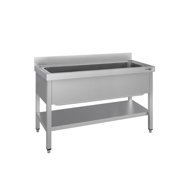 Pot sink ECO- 1400x700mm - with undershelf & 1 basin