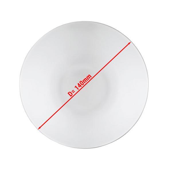 (12 stuks) Schaal - PERA Weiß - Porselein - rond - Ø130mm - stapelbaar - Wit