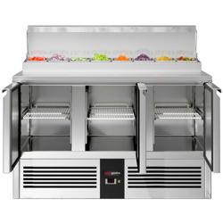 Zubereitungstisch Mini PREMIUM - 1370mm - für 8x GN 1/6 - 3 Türen