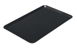 Négyszögletes tálca 420х 280х 15 mm - fekete - Eco-Line