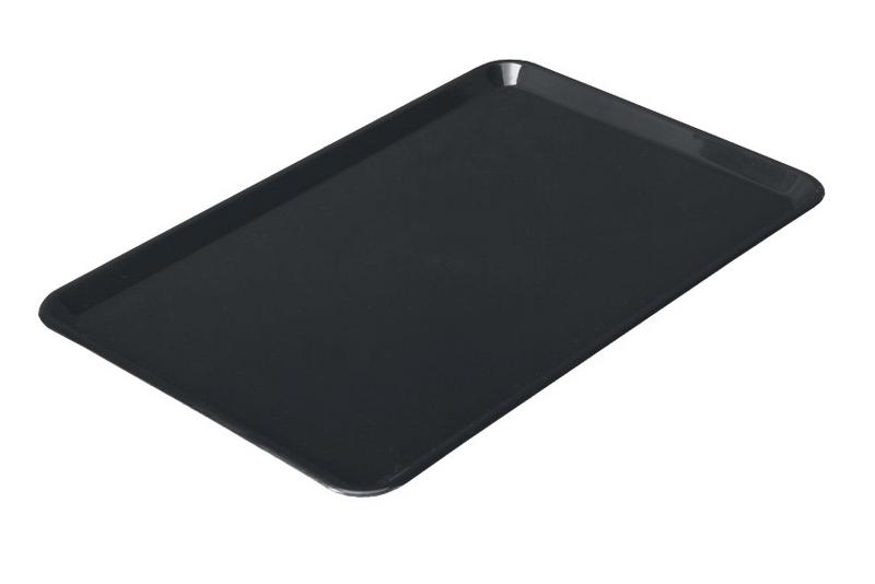 سینی مستطیلی سرو و ارائه - سیاه - 420*280*15 میلیمتر