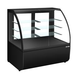 Koelvitrine & Gebaksvitrine - 1580mm - Zwarte voorkant - met 3 planken