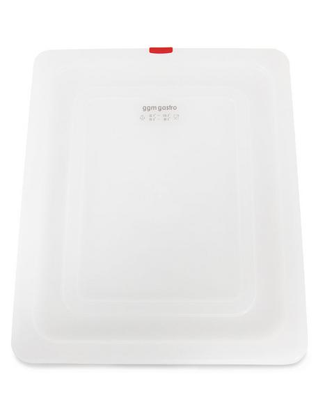 (6 szt.) Pokrywa GN 1/2 - z polipropylenu - 325x265mm - Wysokość:16mm - mleczna