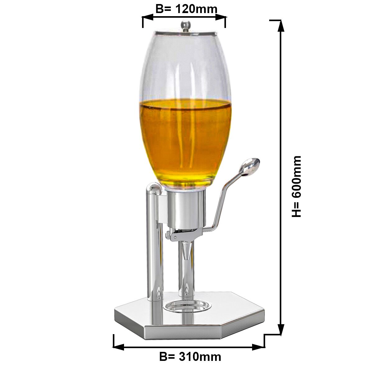 Distributeur de miel – 5 litres – Chromé
