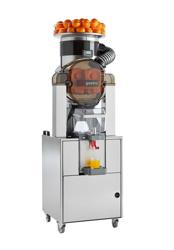 Електрична соковижималка для апельсинів - з охолодженням, автоматичною подачею фруктів, зберіганням соку, режим очищення та підставкою - Срібляста