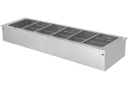 Inbouw bain-marie (drop-in) - 2110mm - 4,38 kW - 6x GN 1/1