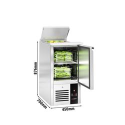 Commercial Saladette Prep Station PREMIUM – 1 Door – GN 1/1 Pan Well – 450×700 mm – +2 to +8 °C