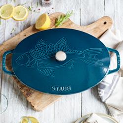 STAUB | SPECIALITIES - Ugnsform med lock - oval - 330mm - gjutjärn - La-Mer