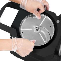 Commercial Veg Prep Machine - 735W - incl. 4 Cutting/Grating Discs - Stainless Steel