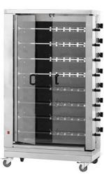 Commercial Electric Chicken Rotisserie Oven 8-Spit – Glass-Ceramic - 38.4 kW 400V - 48 Chickens
