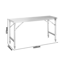 RVS werktafel - inklapbaar - 1600x700mm