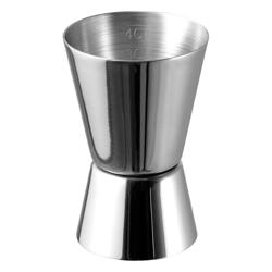(6 pcs) Jigger double - acier inoxydable - 2cl/4cl (20/40 ml) - graduations intérieures gravées
