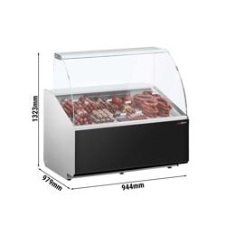 Rashladna vitrina - 944x979 mm - 200 l - Prednja ploča Crna