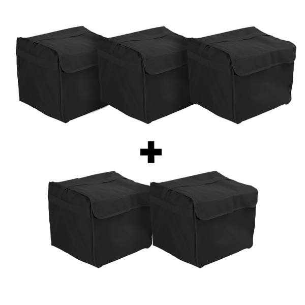 (5 piezas) Bolsa para pizza / bolsa aislante - Negro