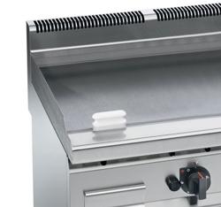 Elektrische bakplaat - 9,6kW - Glad - Bakoppervlak: 795x500mm - met open onderbouw