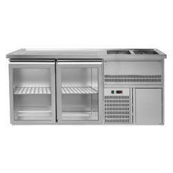 Direct Draw Beer Dispenser / Kegerator PREMIUM PLUS - 1950x700mm - Double Glass Doors