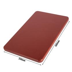 Snijplank - 250x400mm - Dikte: 20mm - HACCP-conform - HDPE 500 - Bruin - Vaatwasmachinebestendig
