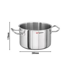 Marmite à viande - Ø 280 mm - Hauteur : 170 mm - inox - adaptée à l’induction