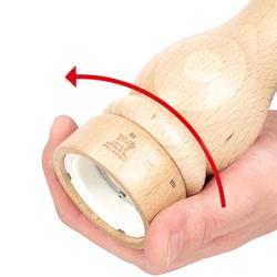 (6 pieces) PEUGEOT | CLERMONT - Pepper mill - natural wood - Height: 130mm