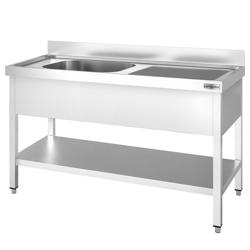 Fenekes mosogató 1,6 m - 1 lavór balról Hosszúság 50 х Szélesség 40 х Mélység 25 cm