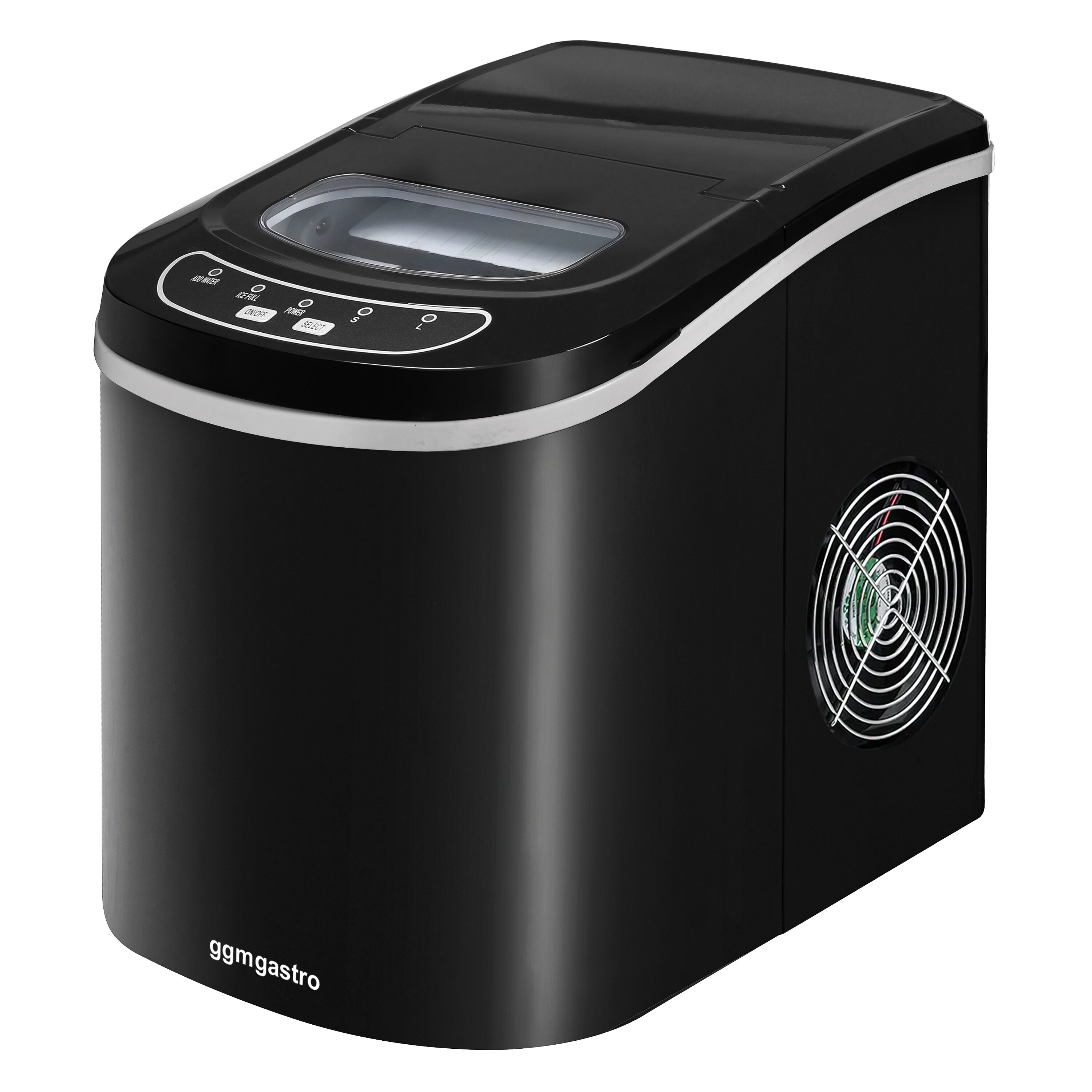 Machine à glaçons - Cylindre creux - 12 kg/24 h - Noir mat