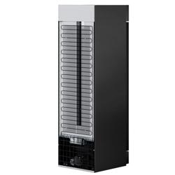 ثلاجة عرض مشروبات PREMIUM - تصميم بدون إطار - 595 mm - 145 L - باب زجاجي & لوحة إضاءة إعلانية - أسود