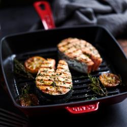 STAUB | GRILLPANN - American Grill - 260x260mm - Öntöttvas - Cherry red