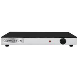 Warmhoudplaat RVS - met glazen oppervlak - 260 W - GN 1/1