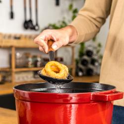 STAUB | Skimmer – Silicone - 31 cm - Black - Acacia Wood Handle - Non-Stick Safe